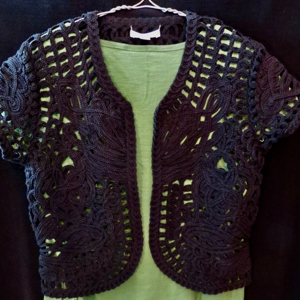 Coldwater Creek Cotton Soutache Bolero